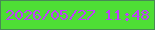 文字の大きさ：3、枠の色：478a53、背景の色：4ede35、文字の色：bf3ffa 無料ブログパーツのブログ時計