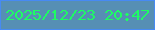 文字の大きさ：5、枠の色：478af3、背景の色：568fb4、文字の色：1efc63 無料ブログパーツのブログ時計