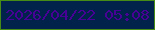 文字の大きさ：4、枠の色：478b17、背景の色：00224b、文字の色：470194 無料ブログパーツのブログ時計