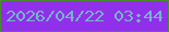 文字の大きさ：4、枠の色：478c2d、背景の色：9130ea、文字の色：74b7c9 無料ブログパーツのブログ時計