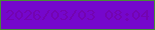 文字の大きさ：3、枠の色：478c36、背景の色：7507cc、文字の色：7304b1 無料ブログパーツのブログ時計