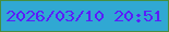文字の大きさ：4、枠の色：478e3f、背景の色：30a8d3、文字の色：5a1df9 無料ブログパーツのブログ時計
