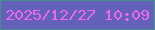 文字の大きさ：1、枠の色：478e8f、背景の色：6361b8、文字の色：ef66f3 無料ブログパーツのブログ時計