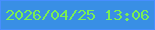 文字の大きさ：4、枠の色：478eff、背景の色：398fe5、文字の色：79ee55 無料ブログパーツのブログ時計