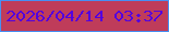 文字の大きさ：2、枠の色：478ff3、背景の色：bf3c5a、文字の色：5303de 無料ブログパーツのブログ時計