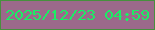 文字の大きさ：5、枠の色：47903e、背景の色：9c698b、文字の色：1aee64 無料ブログパーツのブログ時計