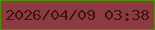 文字の大きさ：5、枠の色：479102、背景の色：8c3b43、文字の色：3e160d 無料ブログパーツのブログ時計