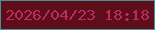 文字の大きさ：2、枠の色：479198、背景の色：5e0e18、文字の色：bd2b64 無料ブログパーツのブログ時計