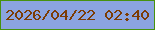 文字の大きさ：2、枠の色：47920e、背景の色：8ba4e0、文字の色：7c3c04 無料ブログパーツのブログ時計