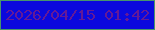 文字の大きさ：5、枠の色：47956b、背景の色：0b08dd、文字の色：641997 無料ブログパーツのブログ時計