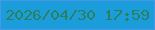 文字の大きさ：2、枠の色：4797e6、背景の色：1c9ddb、文字の色：298160 無料ブログパーツのブログ時計