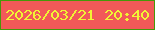 文字の大きさ：5、枠の色：479808、背景の色：f25958、文字の色：f1f434 無料ブログパーツのブログ時計