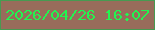 文字の大きさ：2、枠の色：479a51、背景の色：986c5b、文字の色：22f450 無料ブログパーツのブログ時計