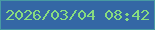 文字の大きさ：3、枠の色：479aa3、背景の色：3467a5、文字の色：87db80 無料ブログパーツのブログ時計