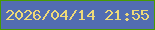 文字の大きさ：2、枠の色：479b02、背景の色：526db2、文字の色：eed979 無料ブログパーツのブログ時計