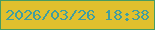 文字の大きさ：1、枠の色：479c61、背景の色：e0c02e、文字の色：3f9e9f 無料ブログパーツのブログ時計