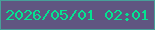 文字の大きさ：2、枠の色：479f99、背景の色：605581、文字の色：04e491 無料ブログパーツのブログ時計