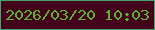 文字の大きさ：3、枠の色：47a46e、背景の色：42031b、文字の色：5db134 無料ブログパーツのブログ時計