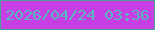文字の大きさ：4、枠の色：47a496、背景の色：c53fe4、文字の色：55b9be 無料ブログパーツのブログ時計