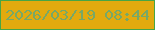 文字の大きさ：1、枠の色：47a545、背景の色：e2aa0e、文字の色：77a867 無料ブログパーツのブログ時計