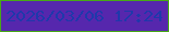 文字の大きさ：5、枠の色：47a816、背景の色：5627ad、文字の色：1f38ab 無料ブログパーツのブログ時計