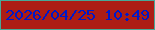 文字の大きさ：1、枠の色：47a998、背景の色：ad1d15、文字の色：0018c9 無料ブログパーツのブログ時計
