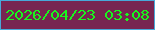 文字の大きさ：3、枠の色：47a9d9、背景の色：772551、文字の色：19f61d 無料ブログパーツのブログ時計