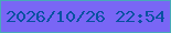 文字の大きさ：3、枠の色：47aab9、背景の色：7966f5、文字の色：0751a1 無料ブログパーツのブログ時計