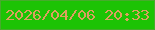 文字の大きさ：5、枠の色：47ab2c、背景の色：1cc304、文字の色：dba05f 無料ブログパーツのブログ時計
