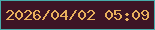 文字の大きさ：1、枠の色：47acaa、背景の色：3d1525、文字の色：e9b05d 無料ブログパーツのブログ時計