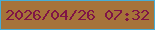文字の大きさ：5、枠の色：47add5、背景の色：a6733a、文字の色：801546 無料ブログパーツのブログ時計