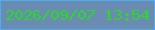 文字の大きさ：3、枠の色：47b0ee、背景の色：6c8bb2、文字の色：1fe021 無料ブログパーツのブログ時計