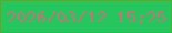 文字の大きさ：4、枠の色：47b13b、背景の色：25c65d、文字の色：bc7874 無料ブログパーツのブログ時計