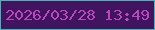文字の大きさ：5、枠の色：47b5b4、背景の色：411460、文字の色：ba47bd 無料ブログパーツのブログ時計