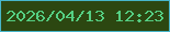 文字の大きさ：4、枠の色：47b6ca、背景の色：2c4711、文字の色：55cf83 無料ブログパーツのブログ時計