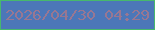 文字の大きさ：3、枠の色：47b86d、背景の色：4c77b8、文字の色：987792 無料ブログパーツのブログ時計