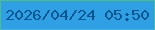文字の大きさ：4、枠の色：47b8b3、背景の色：2ea0e3、文字の色：03568f 無料ブログパーツのブログ時計