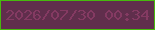 文字の大きさ：1、枠の色：47b90d、背景の色：602e4c、文字の色：843a62 無料ブログパーツのブログ時計