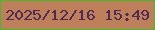 文字の大きさ：1、枠の色：47b929、背景の色：be805a、文字の色：4f2952 無料ブログパーツのブログ時計