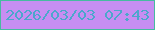 文字の大きさ：5、枠の色：47bba0、背景の色：c78ef2、文字の色：4ca7cc 無料ブログパーツのブログ時計