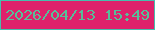 文字の大きさ：3、枠の色：47bead、背景の色：df216b、文字の色：56bf99 無料ブログパーツのブログ時計