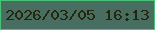 文字の大きさ：5、枠の色：47c276、背景の色：476e61、文字の色：26260c 無料ブログパーツのブログ時計