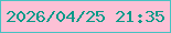 文字の大きさ：4、枠の色：47c2c2、背景の色：fcc0d5、文字の色：079a89 無料ブログパーツのブログ時計