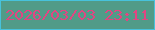 文字の大きさ：4、枠の色：47c2dc、背景の色：519b88、文字の色：e14582 無料ブログパーツのブログ時計