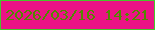 文字の大きさ：5、枠の色：47c62b、背景の色：eb1386、文字の色：518801 無料ブログパーツのブログ時計
