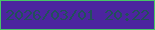 文字の大きさ：3、枠の色：47c667、背景の色：4c259f、文字の色：22505a 無料ブログパーツのブログ時計