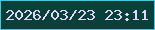 文字の大きさ：4、枠の色：47c6dc、背景の色：0a403a、文字の色：e4d6f9 無料ブログパーツのブログ時計