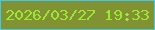 文字の大きさ：2、枠の色：47c6ec、背景の色：809231、文字の色：9de836 無料ブログパーツのブログ時計
