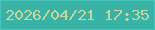 文字の大きさ：4、枠の色：47c7bc、背景の色：39b3a6、文字の色：c7d69f 無料ブログパーツのブログ時計