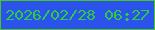 文字の大きさ：2、枠の色：47c821、背景の色：2b52ea、文字の色：2ccd45 無料ブログパーツのブログ時計